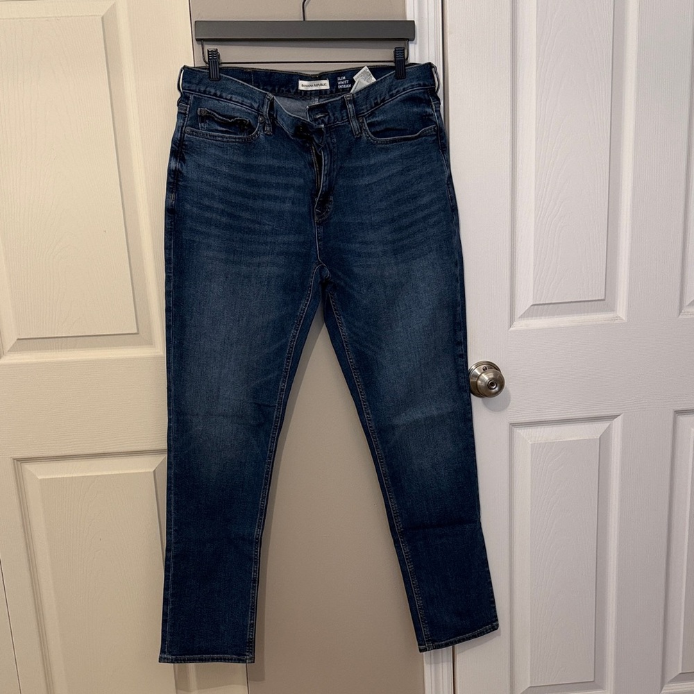Banana Republic Men's Slim Jeans - Dark Blue
